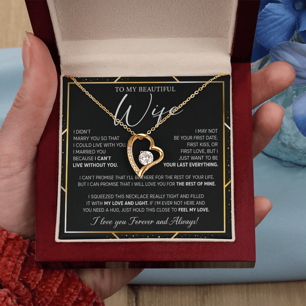 To My Wife - Thank You for Always Sticking by My Side - Forever Love Necklace