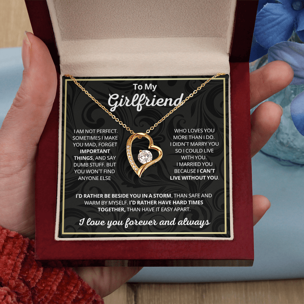 Girlfriend Necklace Gift From Boyfriend on Birthday, Christmas Day