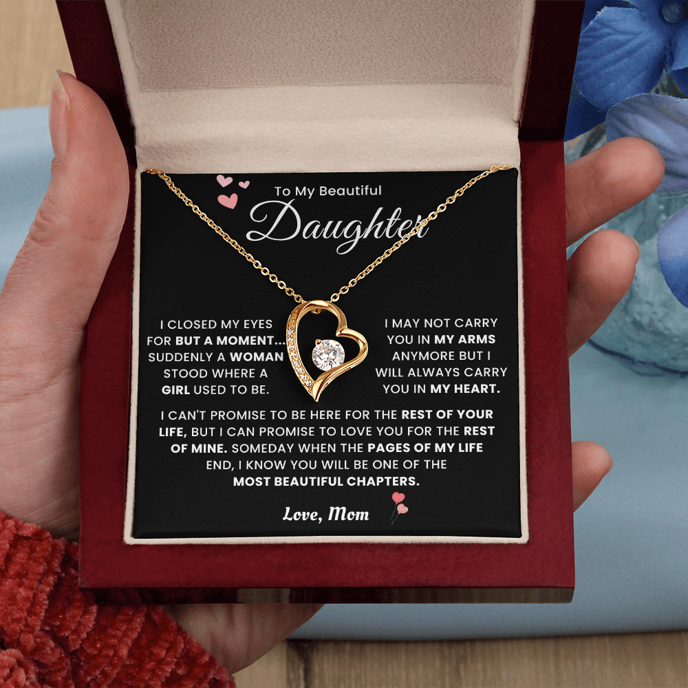 To My Beautiful Daughter Necklace From Mom