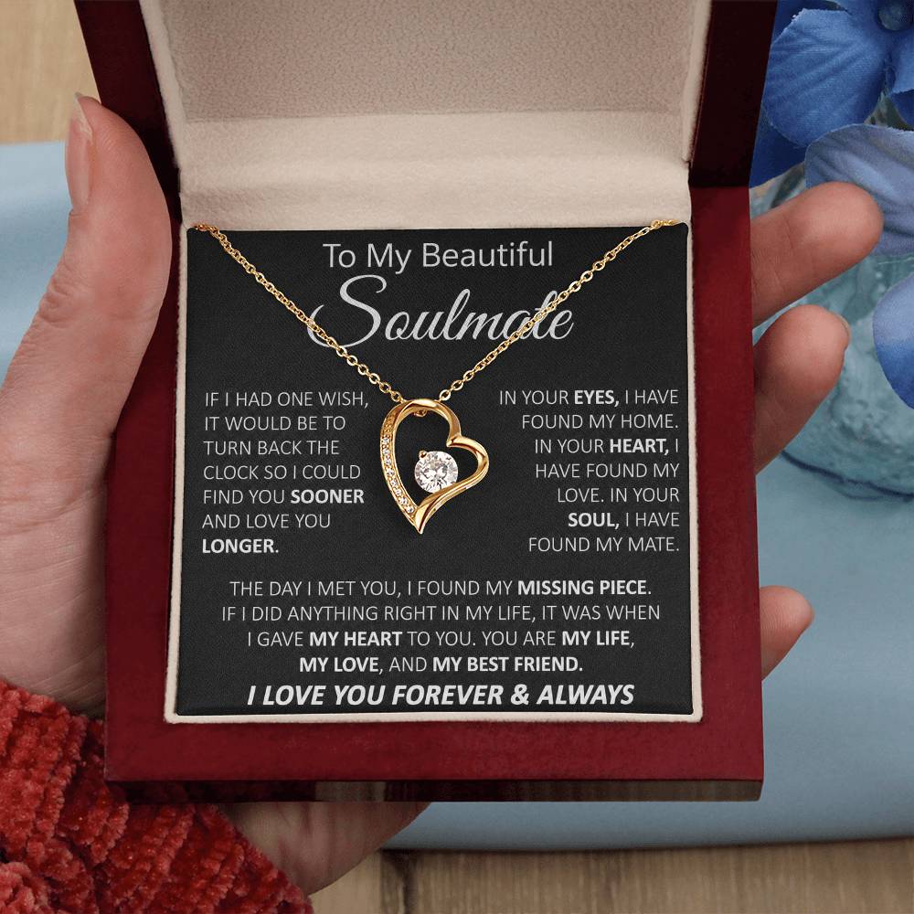 To My Soulmate - My Life, My Love & My Best Friend - Forever Love Necklace