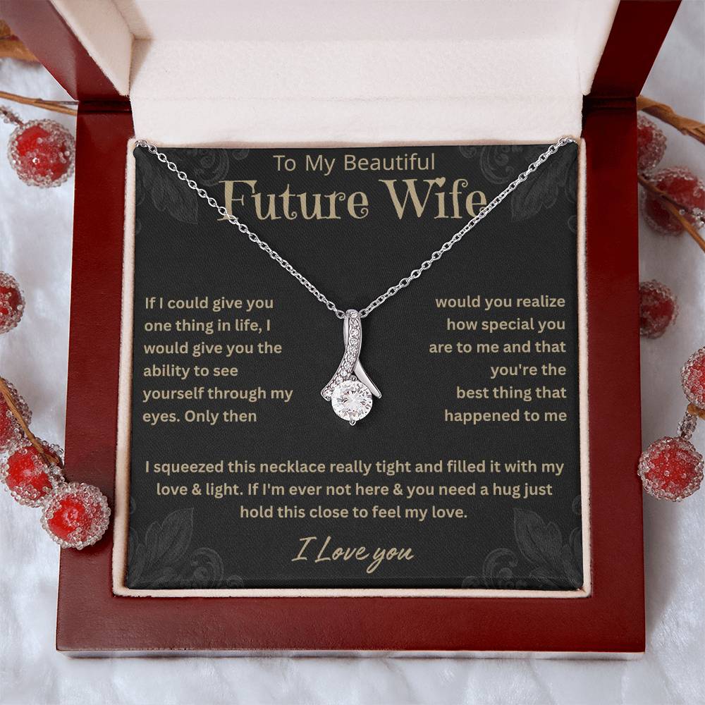 To My Fiance Necklace, Bride to be Gift, Jewelry for Fiancee