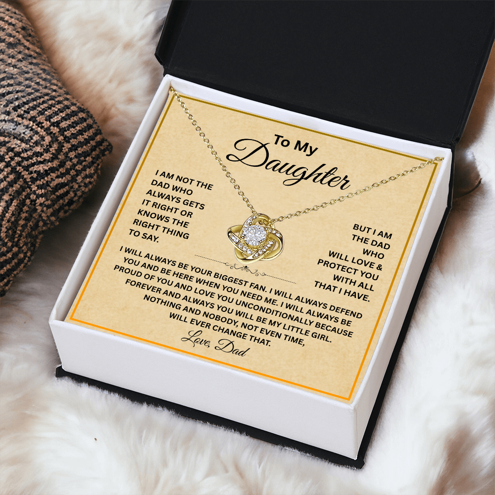 To My Amazing Daughter - the Most Beautiful Chapters of My Life - Love Knot Necklace