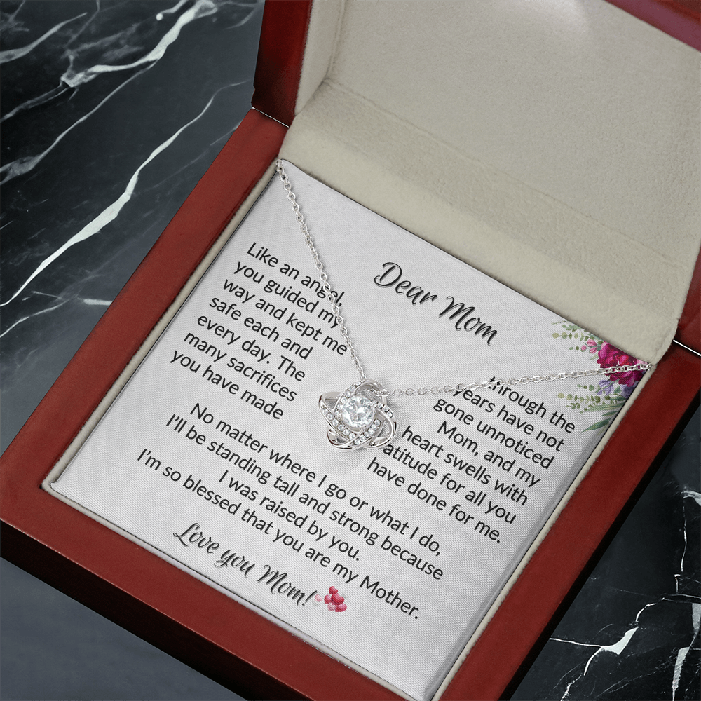 To My Mom I Know It's Not Easy for a Woman to Raise a Man - Necklace
