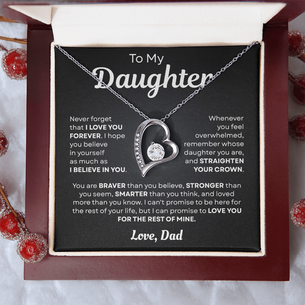 To My Beautiful Daughter | I Will Love You Forever & Always | Meaningful Jewelry Gift