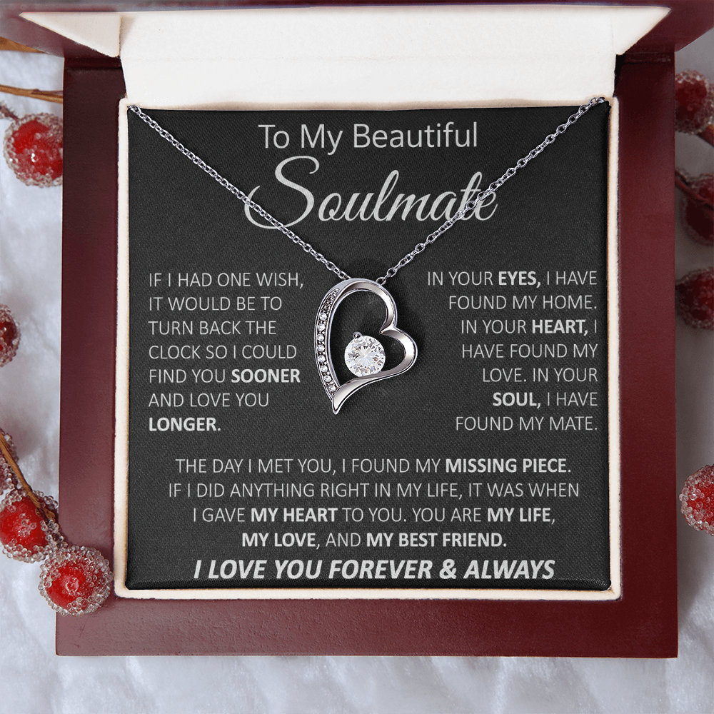 To My Soulmate - My Life, My Love & My Best Friend - Forever Love Necklace