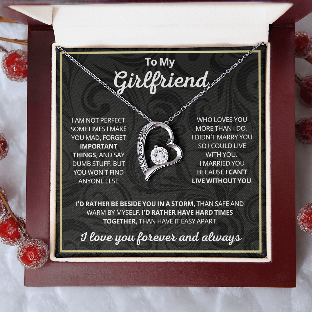 Girlfriend Necklace Gift From Boyfriend on Birthday, Christmas Day