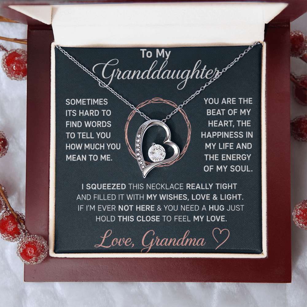 To My Granddaughter | Always Keep Me in Your Heart | Forever Love Necklace