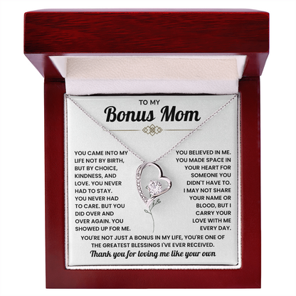 Bonus Mom Necklace Gift – Beautiful Stepmother Jewelry | Emotional Thank You Gift for Bonus Mom
