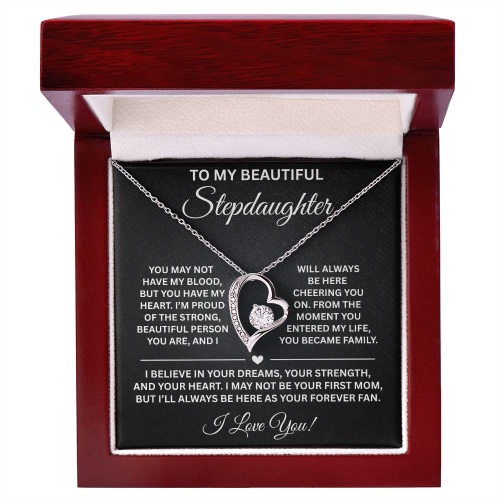 To My Stepdaughter - Never Forget How Much I Love You - Forever Love Necklace