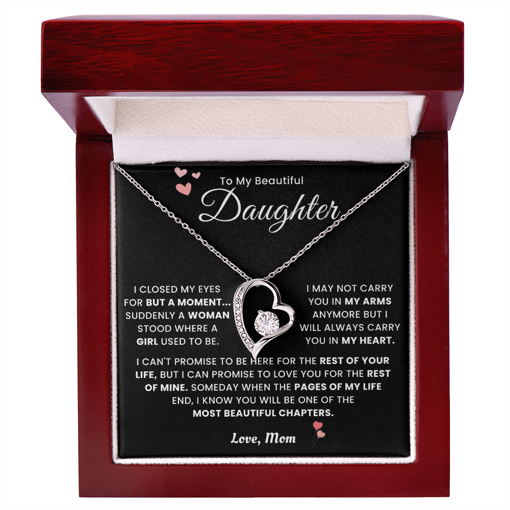 To My Beautiful Daughter Necklace From Mom