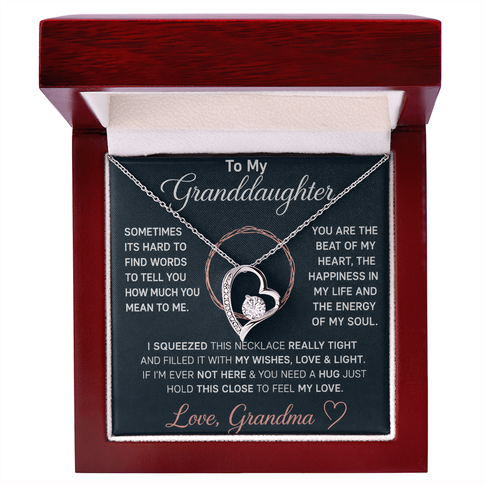 To My Granddaughter | Always Keep Me in Your Heart | Forever Love Necklace