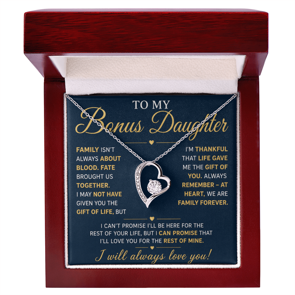 To My Stepdaughter - I'll Always Be With You - Forever Love Necklace