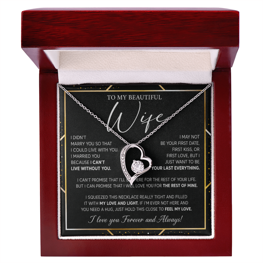 To My Wife - Thank You for Always Sticking by My Side - Forever Love Necklace
