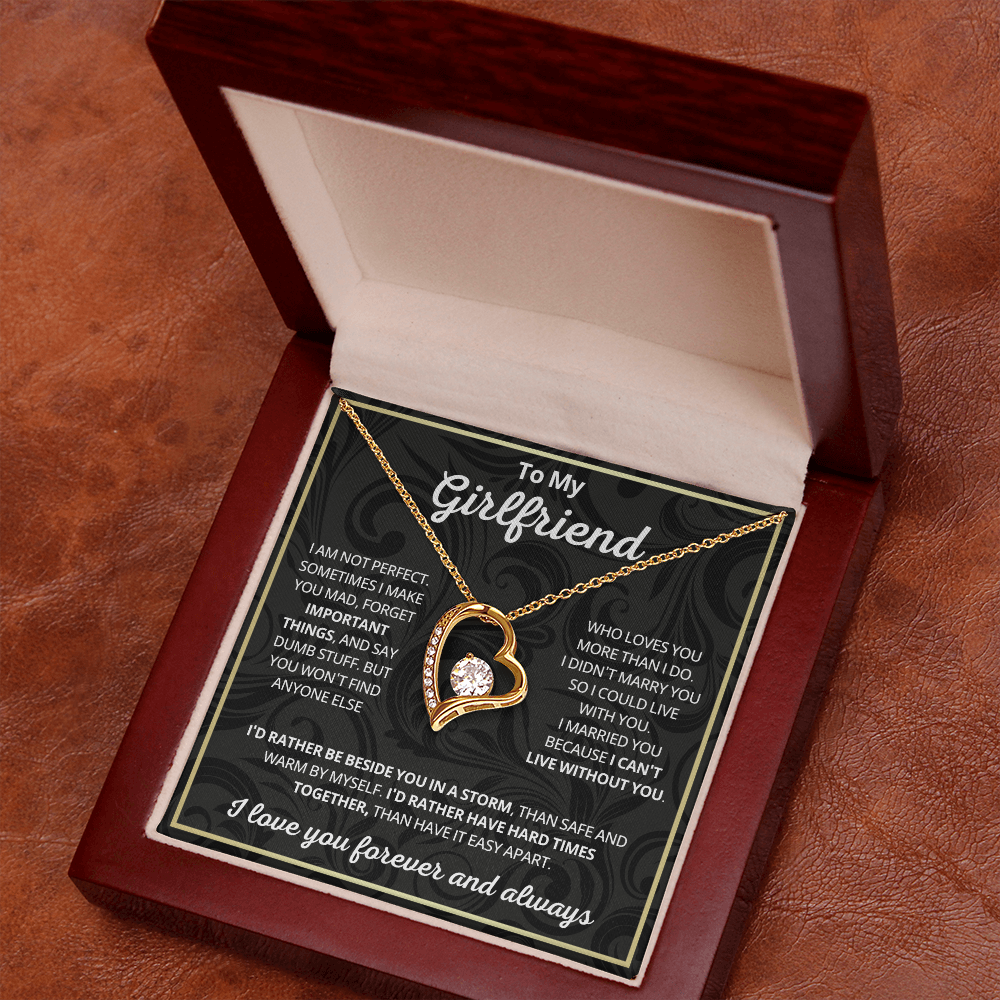 Girlfriend Necklace Gift From Boyfriend on Birthday, Christmas Day