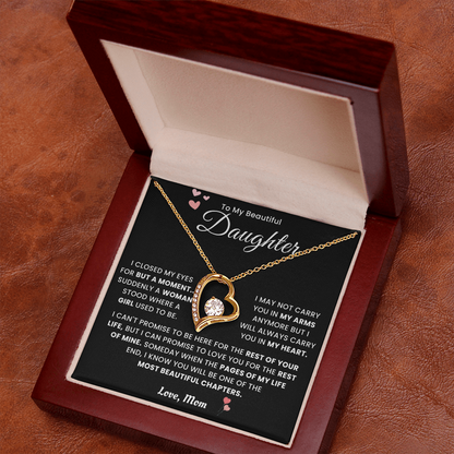 To My Beautiful Daughter Necklace From Mom