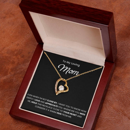 To My Mom Necklace With Message Card, Mothers Day Gift From Son, Daughter