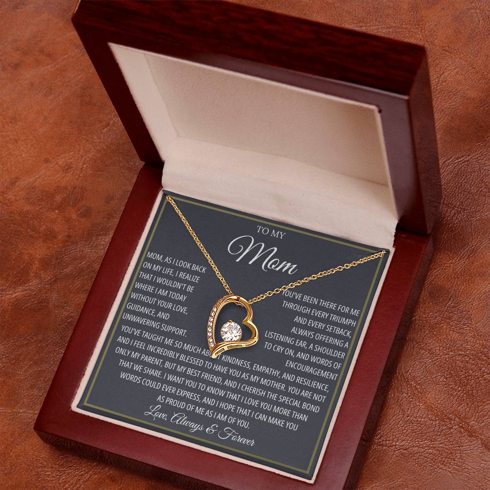 Mom Necklace for Women With Heartfelt Message & Gift Box