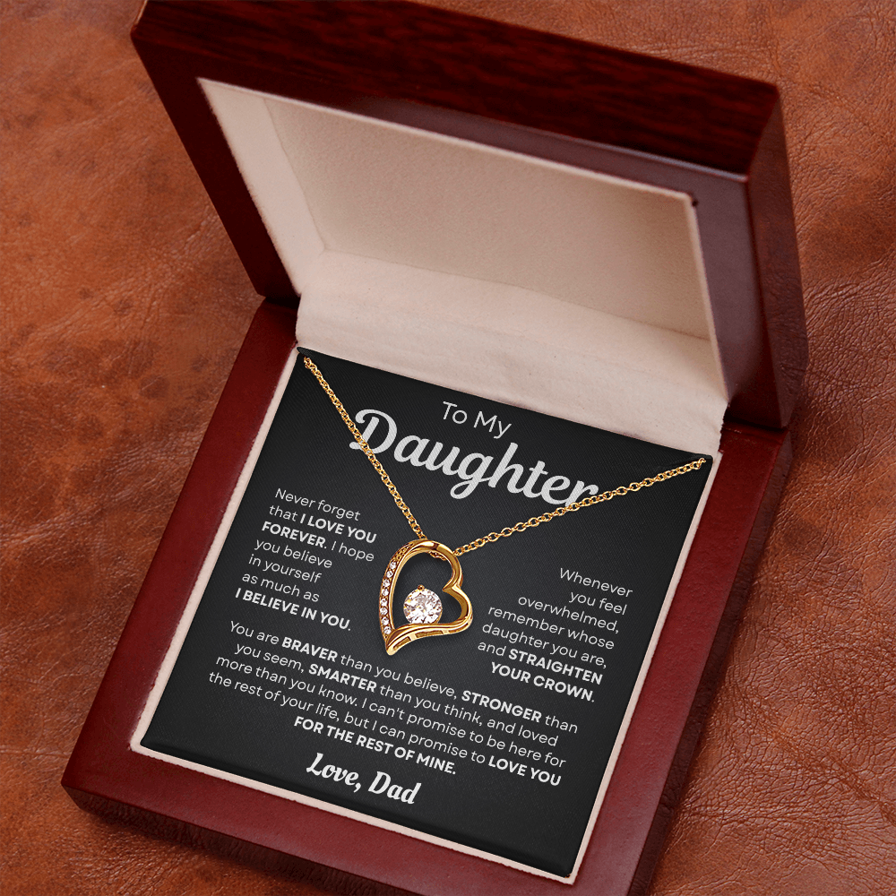 To My Beautiful Daughter | I Will Love You Forever & Always | Meaningful Jewelry Gift