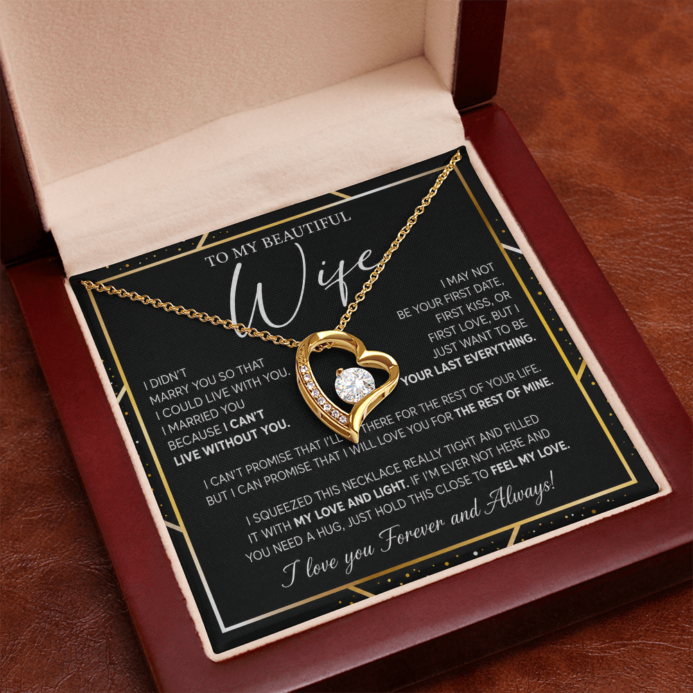 To My Wife - Thank You for Always Sticking by My Side - Forever Love Necklace