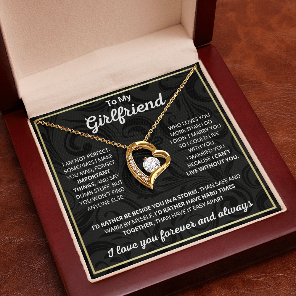 Girlfriend Necklace Gift From Boyfriend on Birthday, Christmas Day