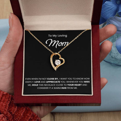To My Mom Necklace With Message Card, Mothers Day Gift From Son, Daughter