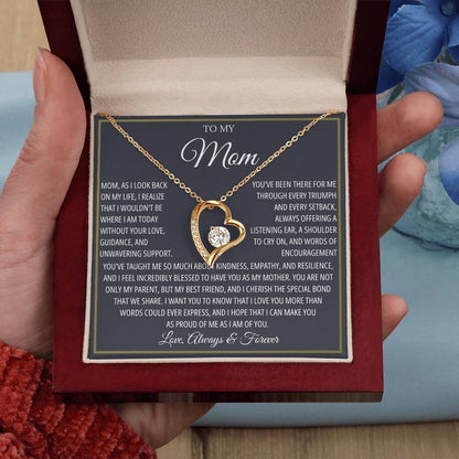Mom Necklace for Women With Heartfelt Message & Gift Box