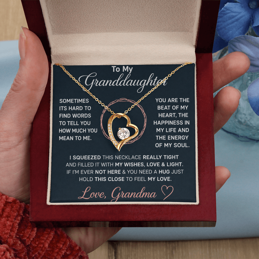 To My Granddaughter | Always Keep Me in Your Heart | Forever Love Necklace