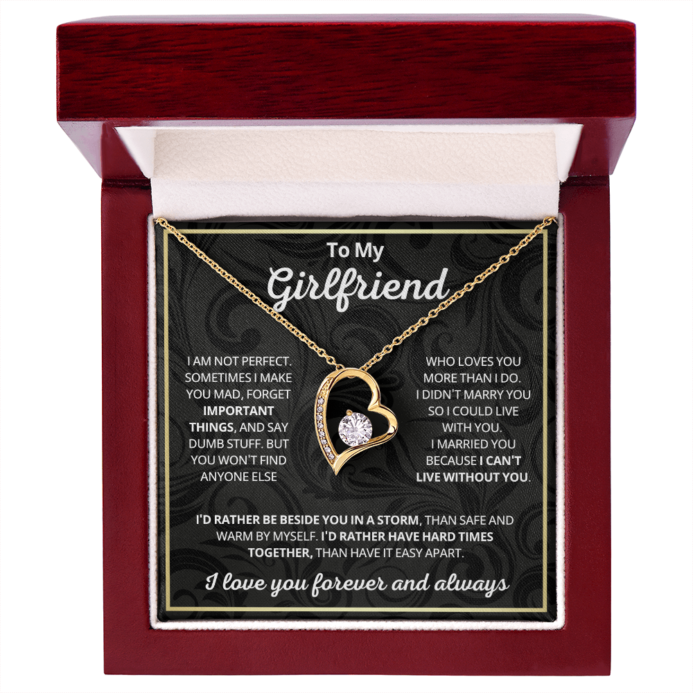 Girlfriend Necklace Gift From Boyfriend on Birthday, Christmas Day