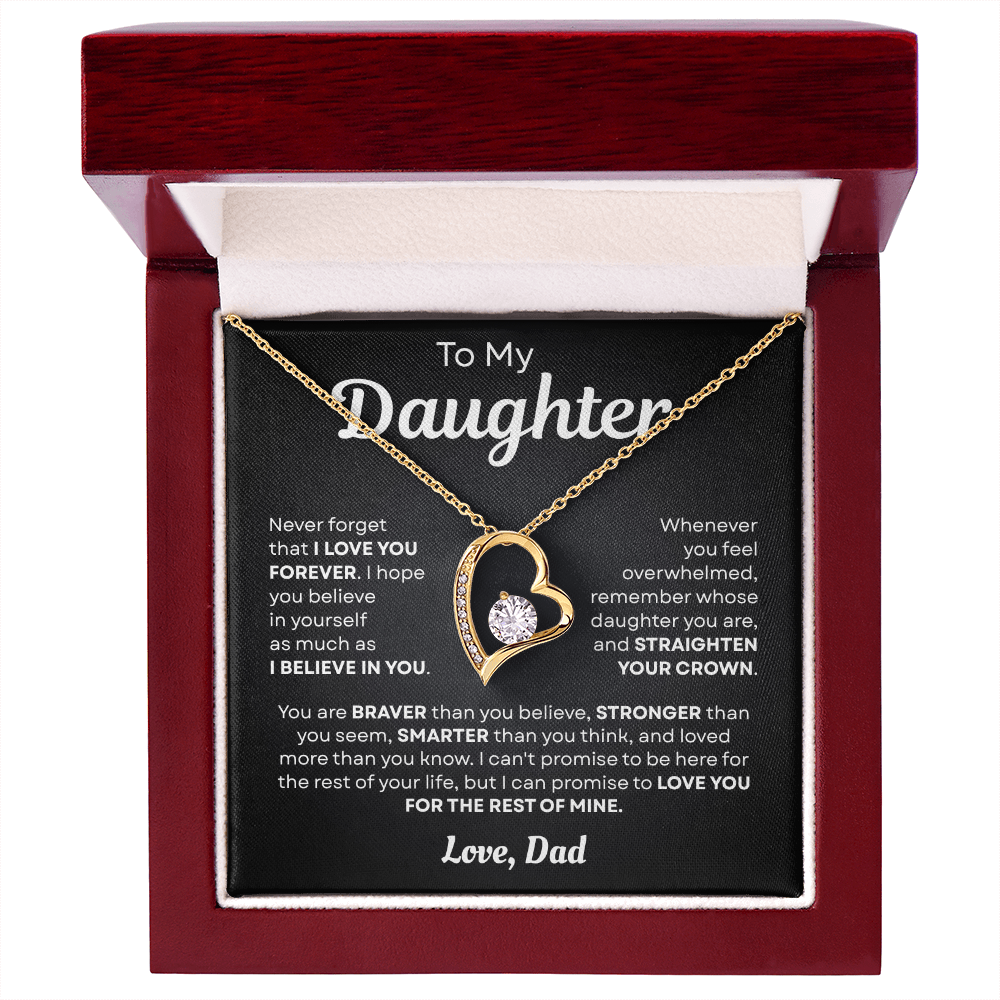 To My Beautiful Daughter | I Will Love You Forever & Always | Meaningful Jewelry Gift