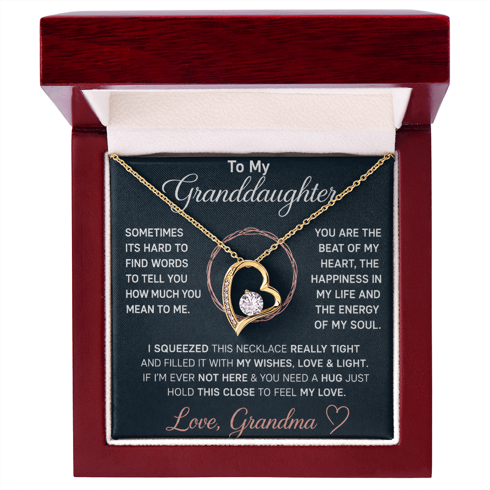 To My Granddaughter | Always Keep Me in Your Heart | Forever Love Necklace