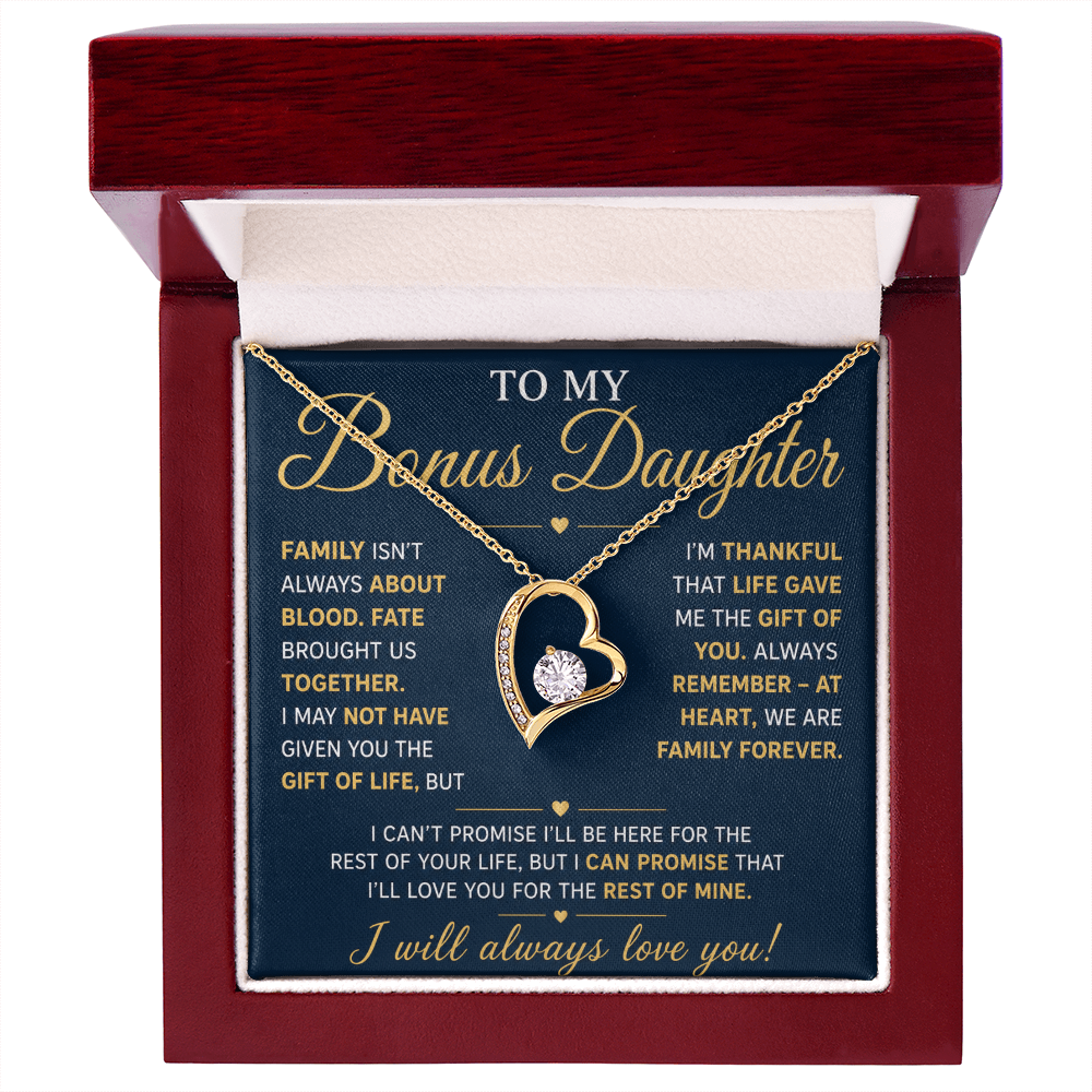 To My Stepdaughter - I'll Always Be With You - Forever Love Necklace