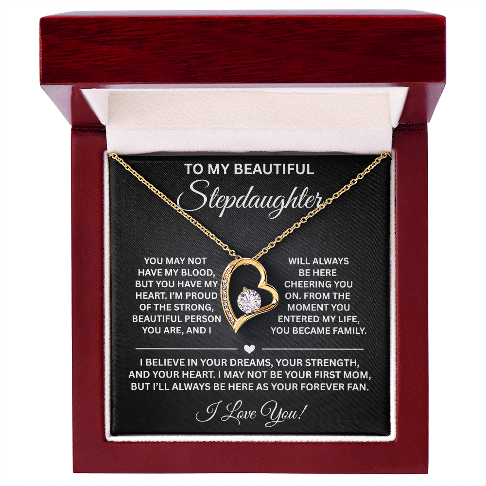To My Stepdaughter - Never Forget How Much I Love You - Forever Love Necklace