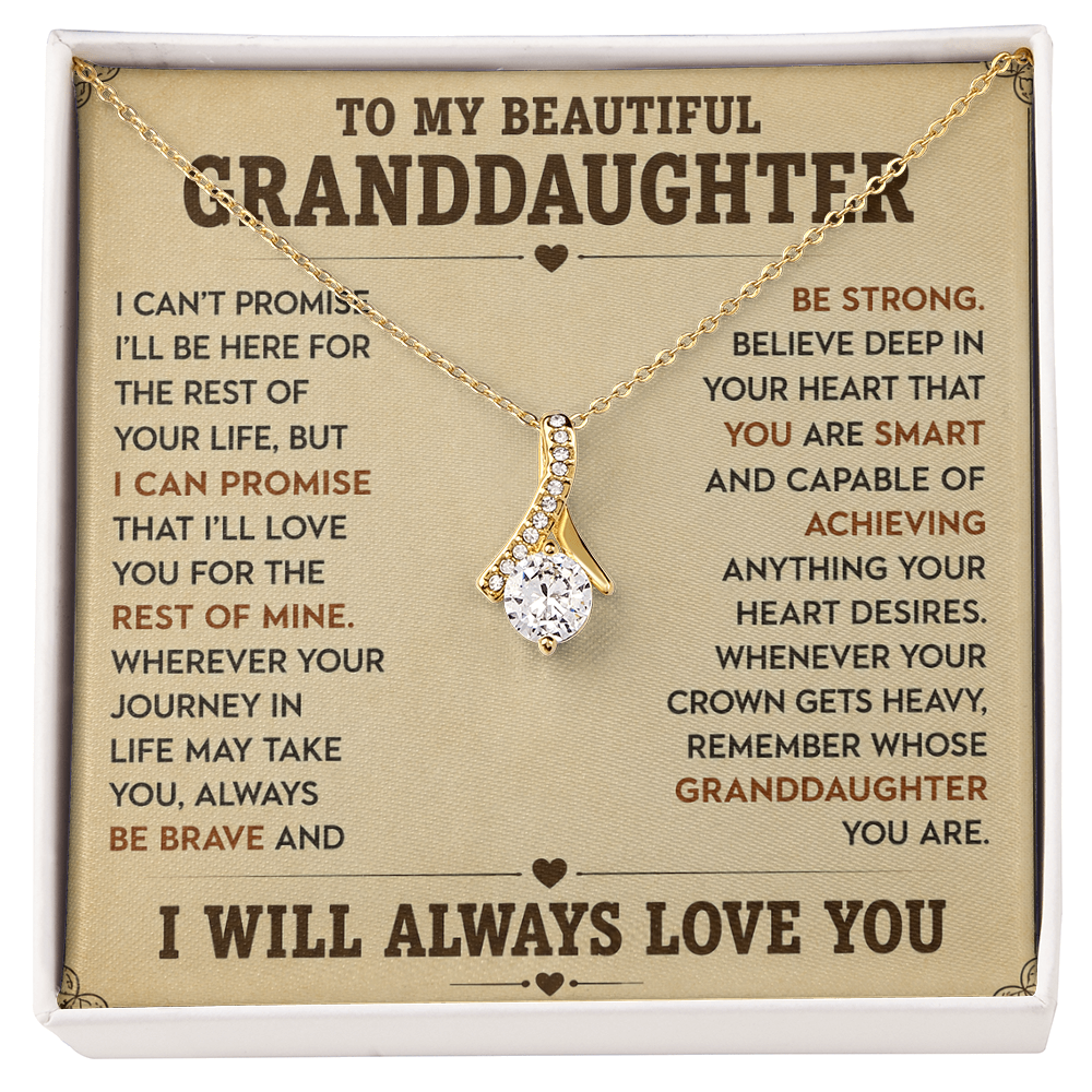 To My Granddaughter - Feel My Love - Love Knot Necklace