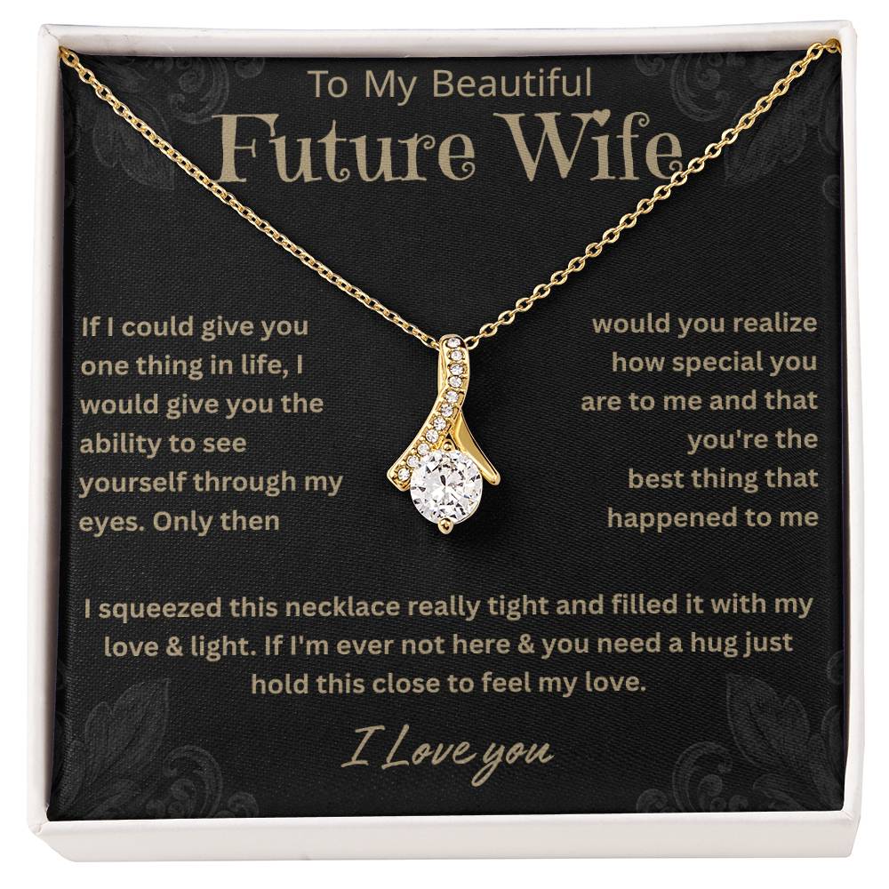To My Fiance Necklace, Bride to be Gift, Jewelry for Fiancee