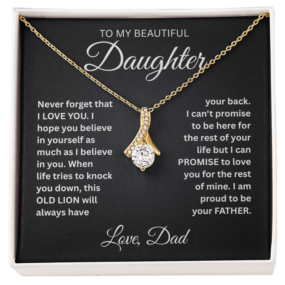 To My Daughter - Never Forget That I Love You - Alluring Beauty Necklace