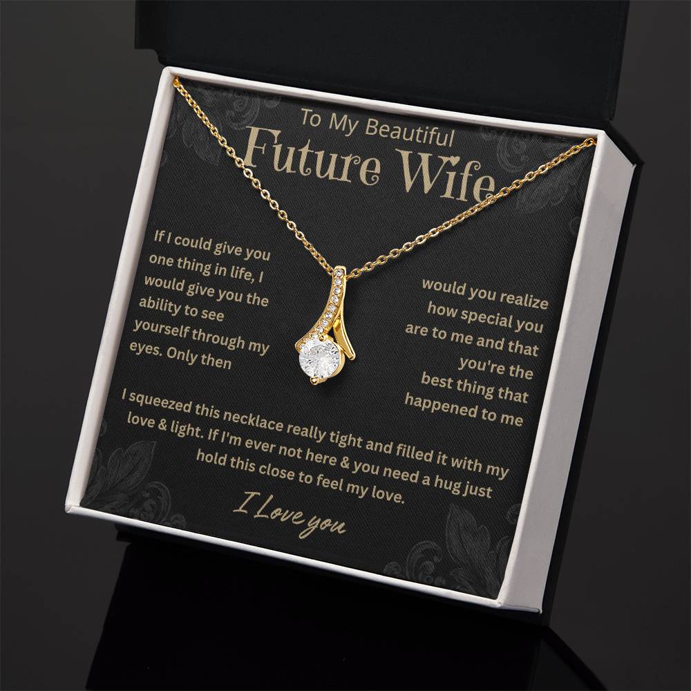 To My Fiance Necklace, Bride to be Gift, Jewelry for Fiancee
