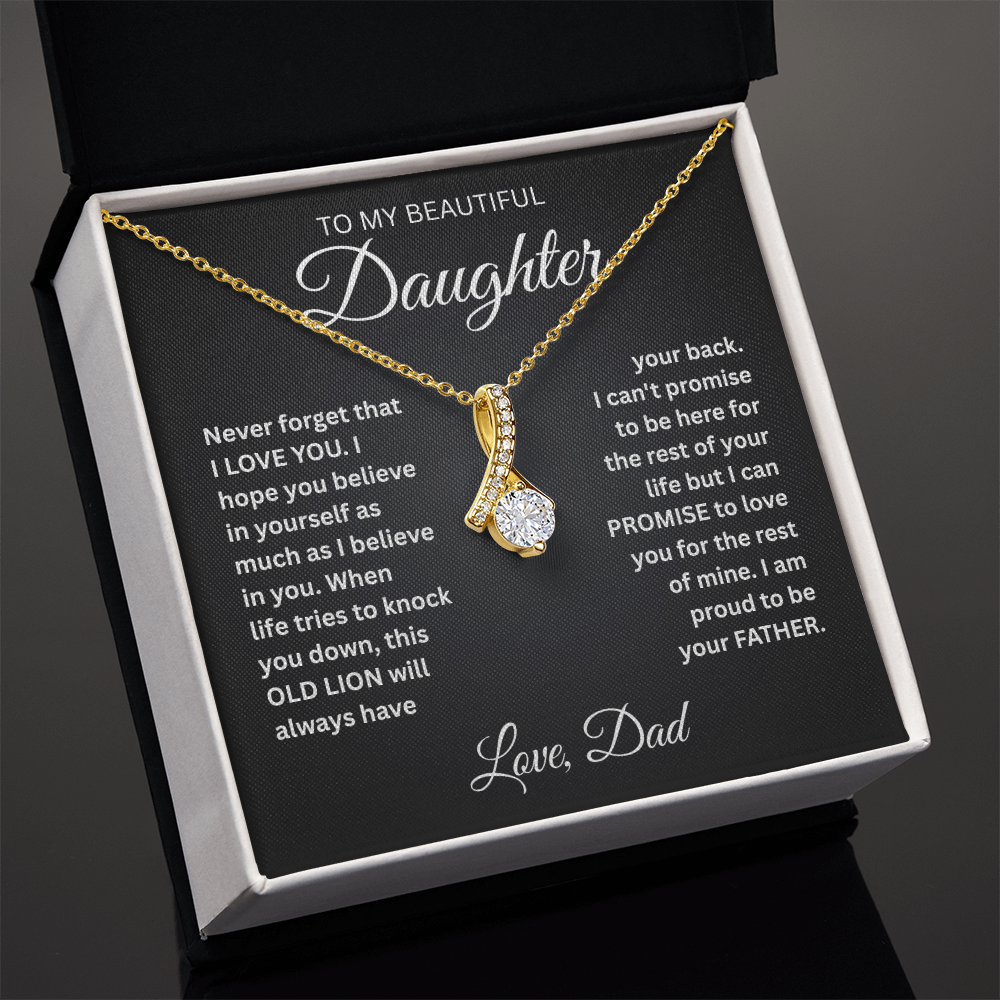 To My Daughter - Never Forget That I Love You - Alluring Beauty Necklace