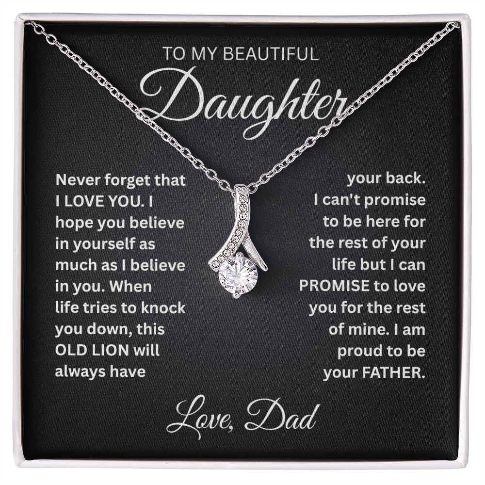 To My Daughter - Never Forget That I Love You - Alluring Beauty Necklace