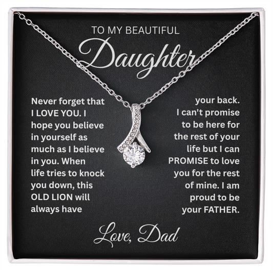 To My Daughter - Never Forget That I Love You - Alluring Beauty Necklace