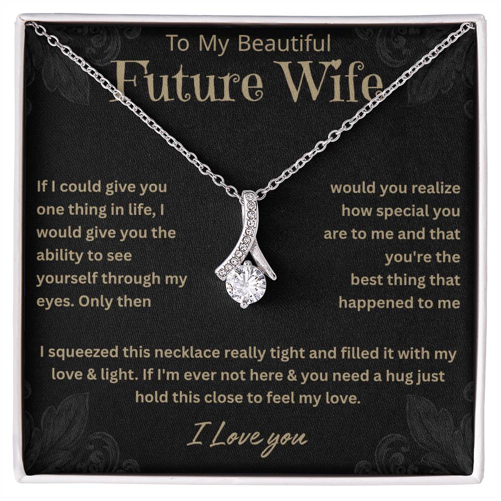 To My Fiance Necklace, Bride to be Gift, Jewelry for Fiancee