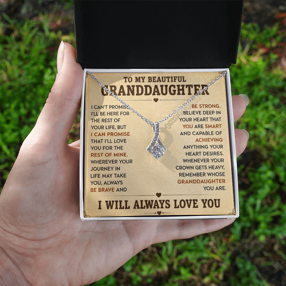 To My Granddaughter - Feel My Love - Love Knot Necklace