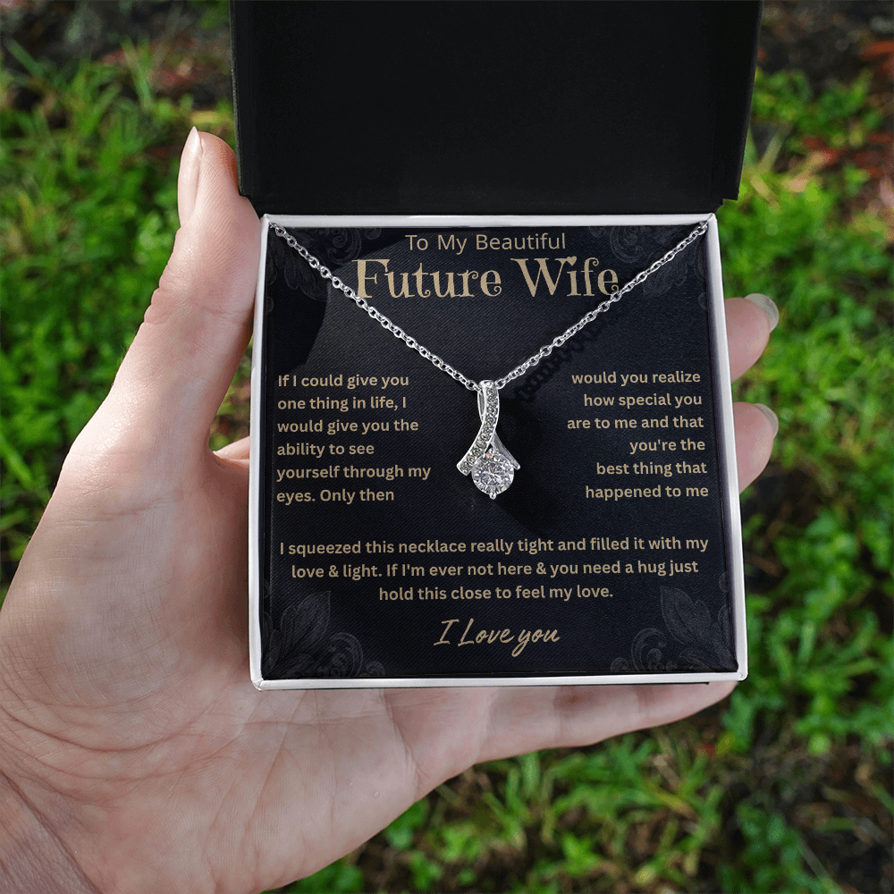 To My Fiance Necklace, Bride to be Gift, Jewelry for Fiancee