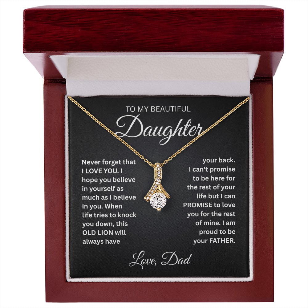 To My Daughter - Never Forget That I Love You - Alluring Beauty Necklace