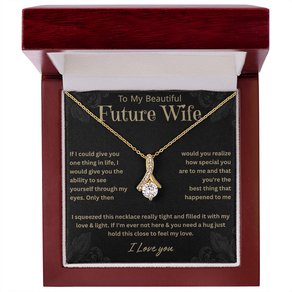 To My Fiance Necklace, Bride to be Gift, Jewelry for Fiancee
