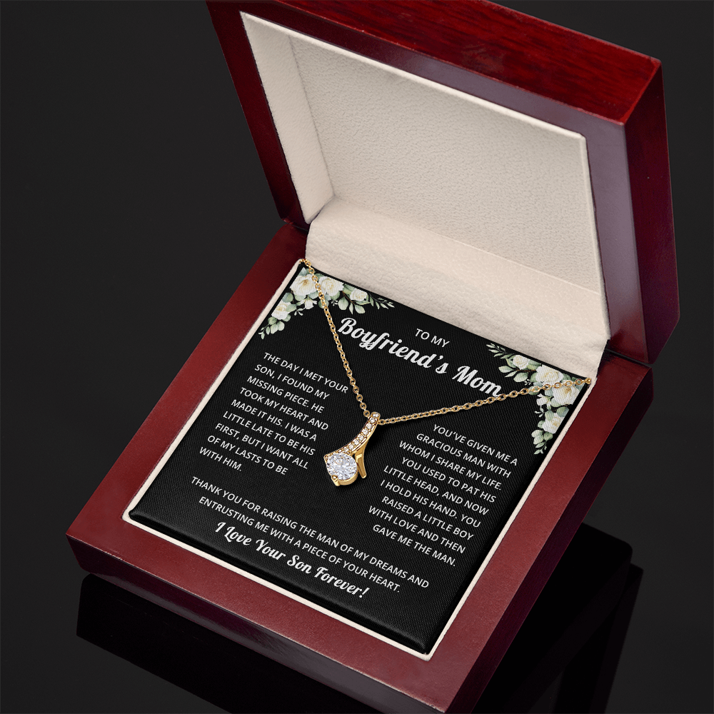 Mother's Day Gift for Boyfriend's Mom With Message Card and Jewelry Box