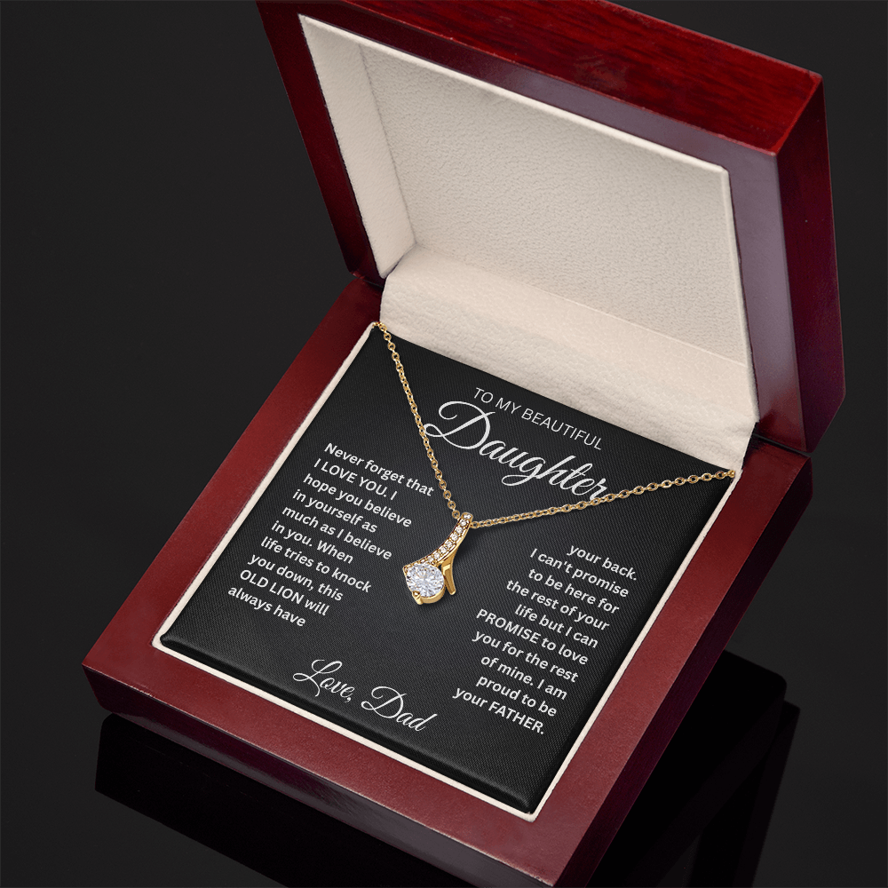 To My Daughter - Never Forget That I Love You - Alluring Beauty Necklace