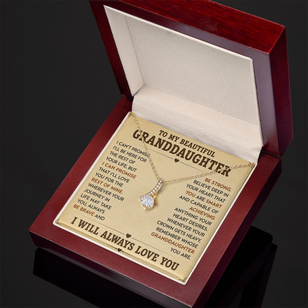 To My Granddaughter - Feel My Love - Love Knot Necklace