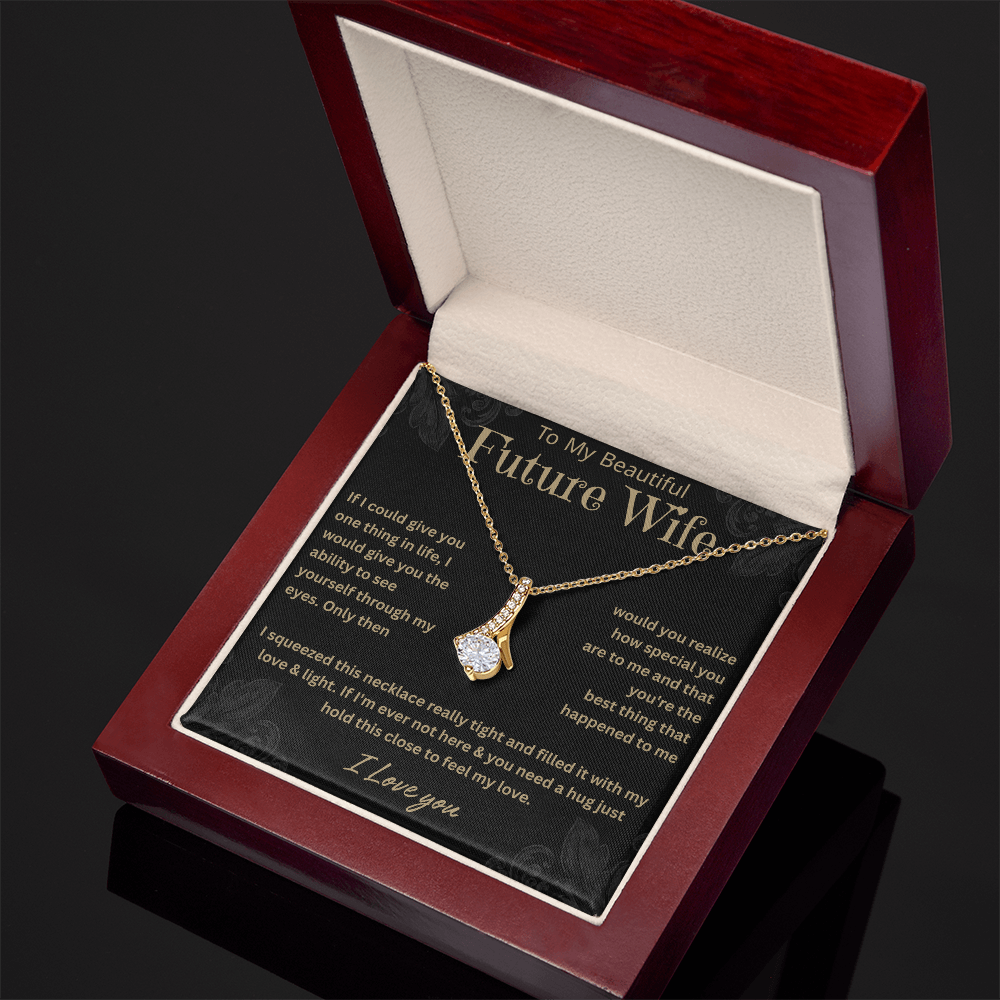 To My Fiance Necklace, Bride to be Gift, Jewelry for Fiancee