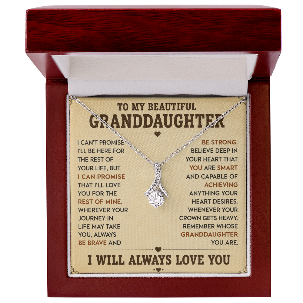 To My Granddaughter - Feel My Love - Love Knot Necklace