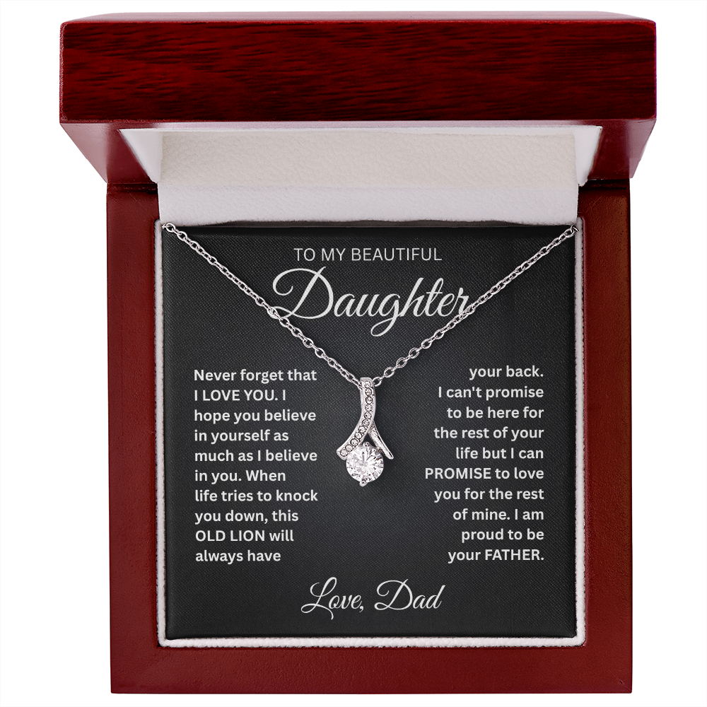 To My Daughter - Never Forget That I Love You - Alluring Beauty Necklace